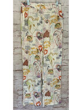 Maison d’Amelie Pants Womens Size S Linen Rayon Blend Summer Love Beach Crush